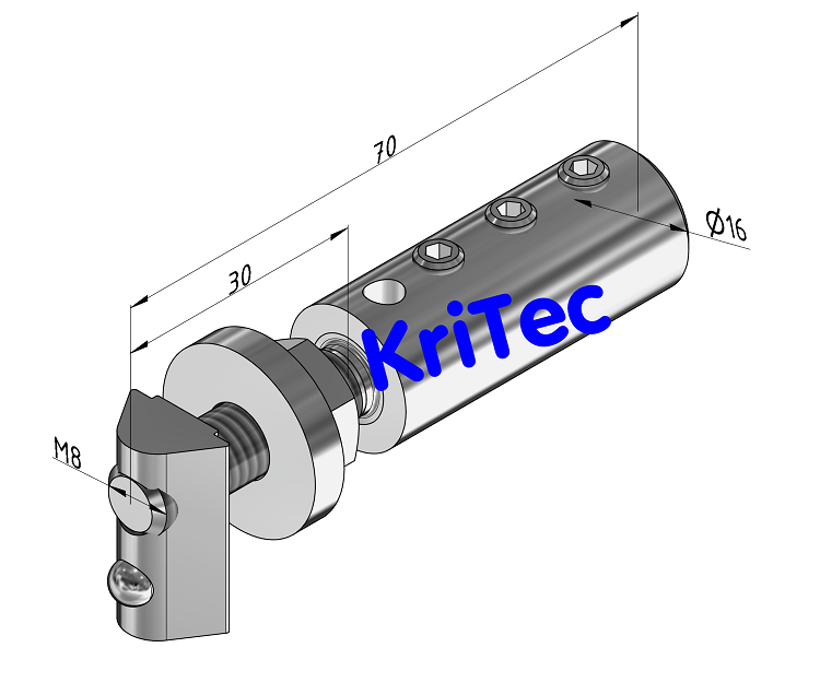 KriTec Seiladapter VA M8 für Seil D3mm