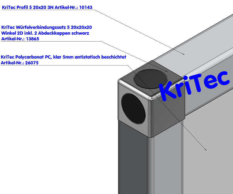 KriTec Polycarbonat PC, klar antistatisch