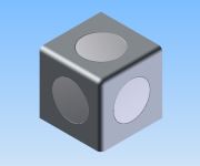 KriTec Würfelverbindungssatz 10 45x45x45 ECK 3D, Abdeckkappe silber