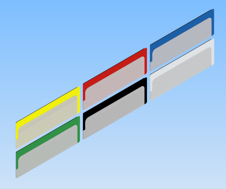 KriTec Etikettenträger, magnetisch, oben offen, 37x105mm