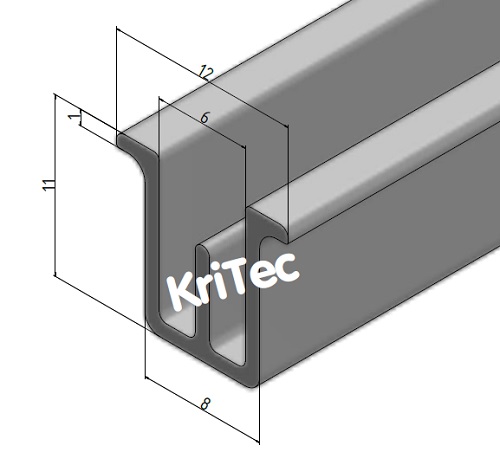 KriTec Wellenklemmprofil 8 D6