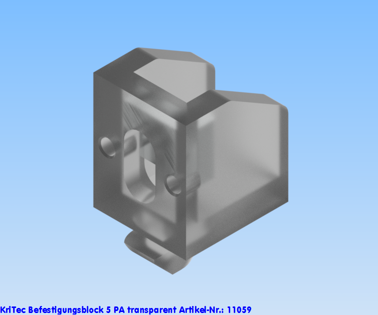 KriTec Befestigungsblock 5 PA transparent