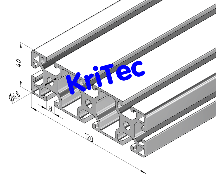 KriTec Profil 8 120x40 leicht