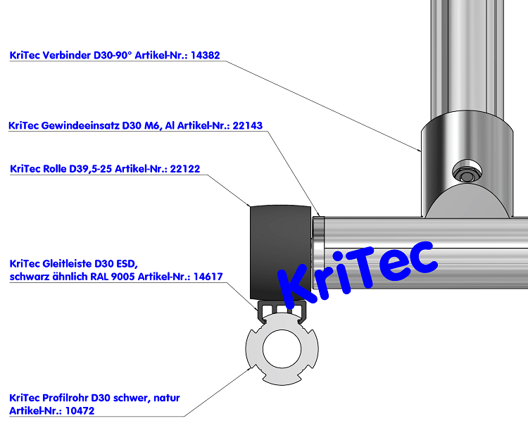 KriTec Rolle D39,5-25