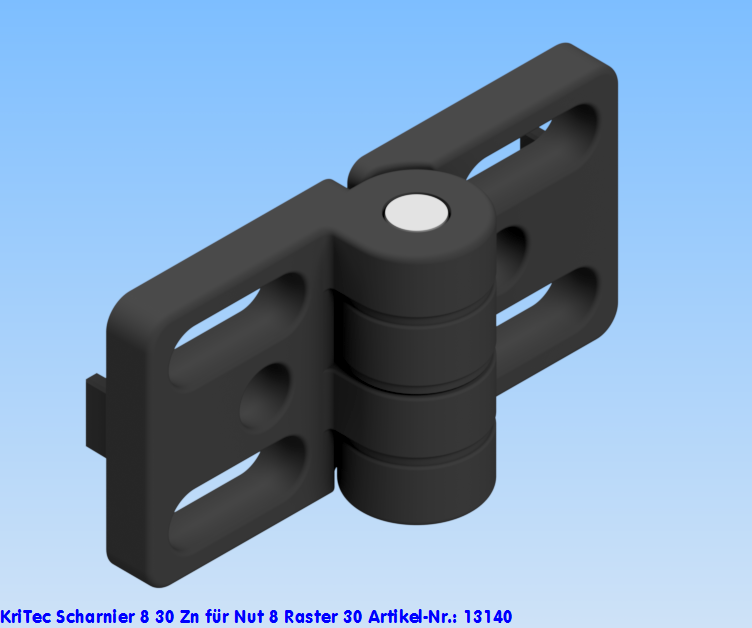 KriTec Scharnier 8 30 Zn für Nut 8 Raster 30