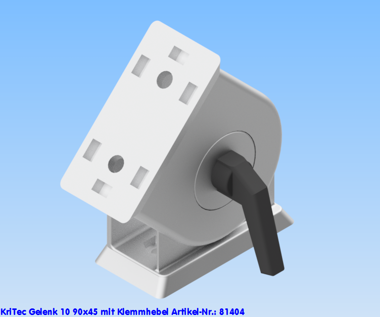 KriTec Gelenk 10 90x45 mit Klemmhebel