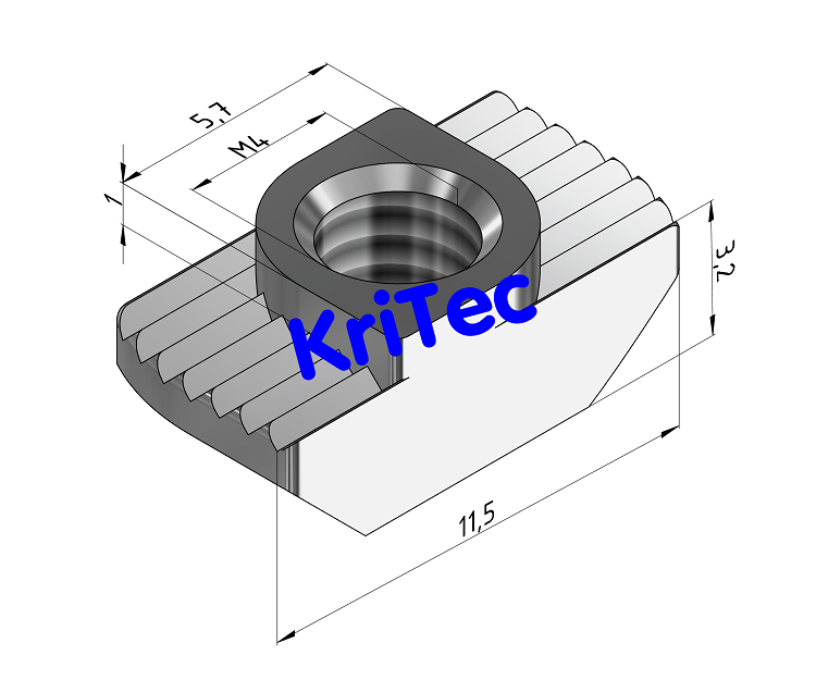 KriTec Hammermutter6 Raster 20