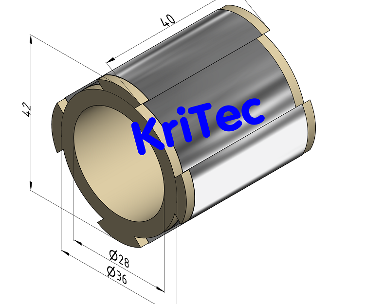 KriTec Gleitverbinder D28, L=40mm