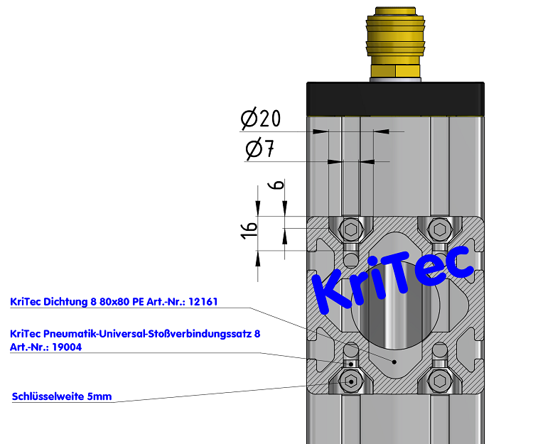 KriTec Pneumatik-Universal-Stoßverbindungssatz 8