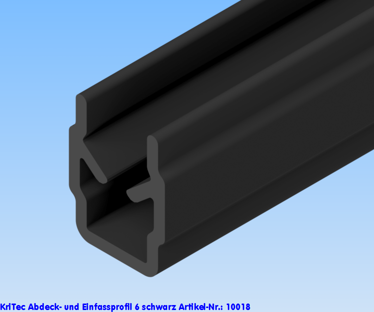 KriTec Abdeck- und Einfassprofil 6 Raster 30, schwarz