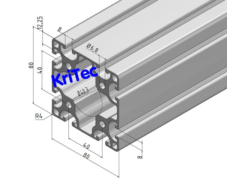 KriTec Profil 8 80x80 leicht