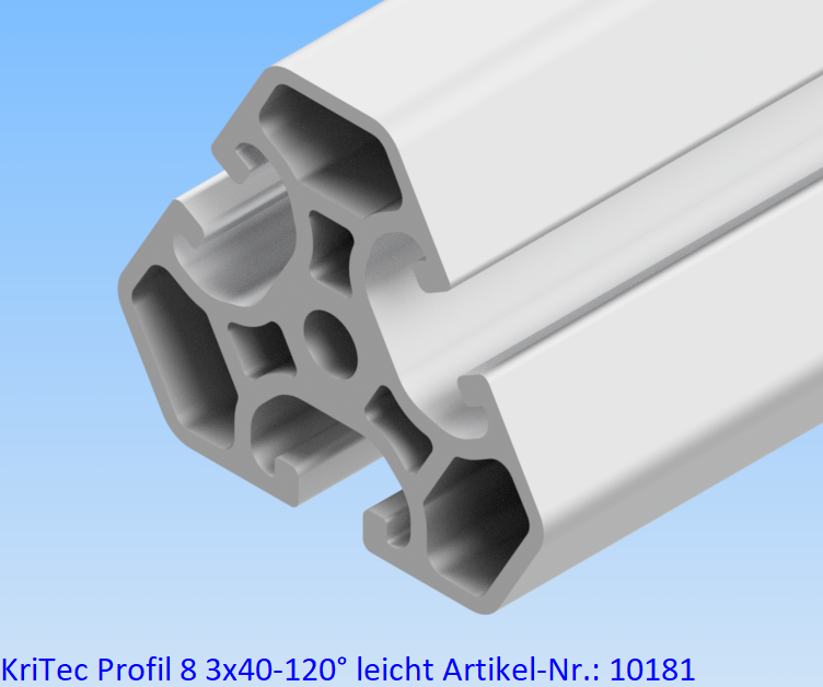 KriTec Profil 8 3x40-120° leicht