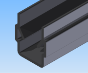KriTec Abdeck- und Einfassprofil 12 Raster 60, schwarz