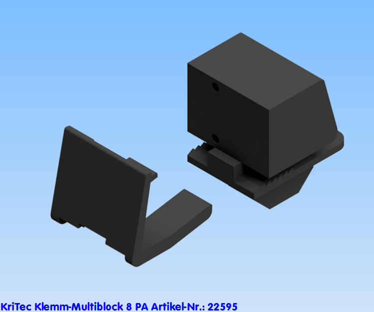 KriTec Klemm-Multiblock 8 PA, schwarz