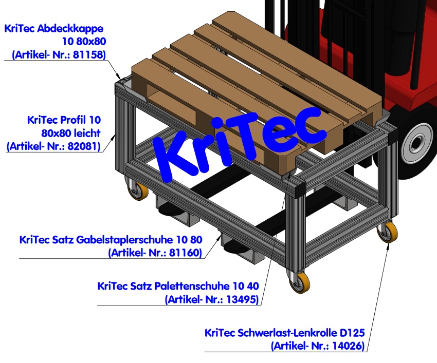 KriTec Satz Gabelstaplerschuhe 10 80