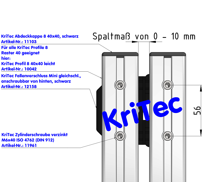 KriTec Zylinderschrauben ISO 4762 (DIN 912) verzinkt