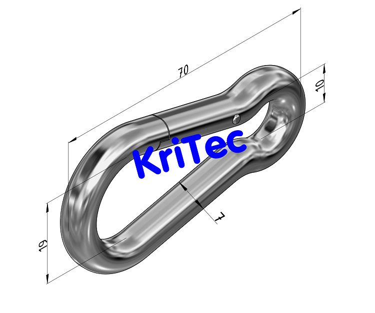 KriTec Karabinerhaken FW DIN 5299 C 70x7
