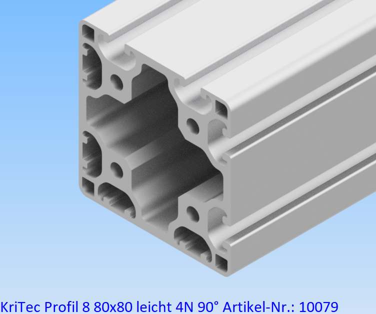 KriTec Profil 8 80x80 4N 90° leicht