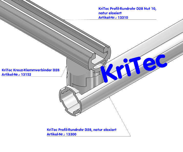 KriTec Kreuz-Klemmverbinder D28