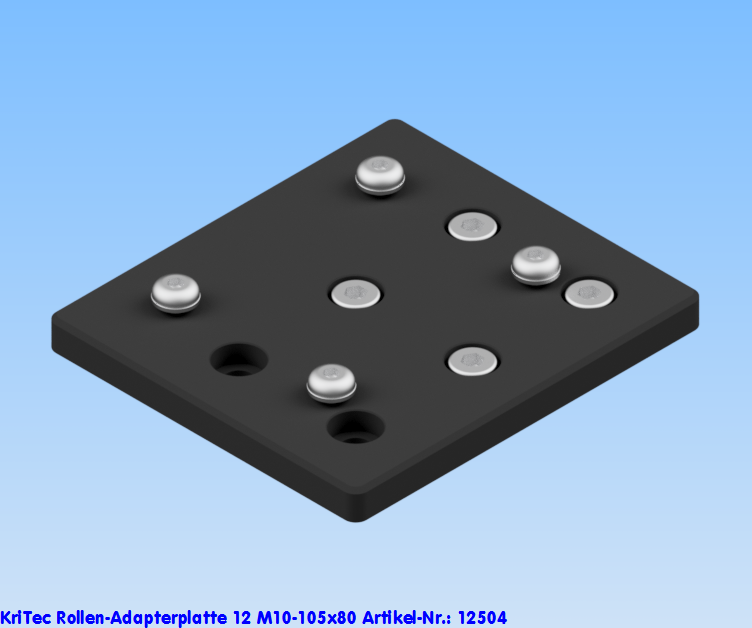 KriTec Rollen-Adapterplatte 12 M10-105x80