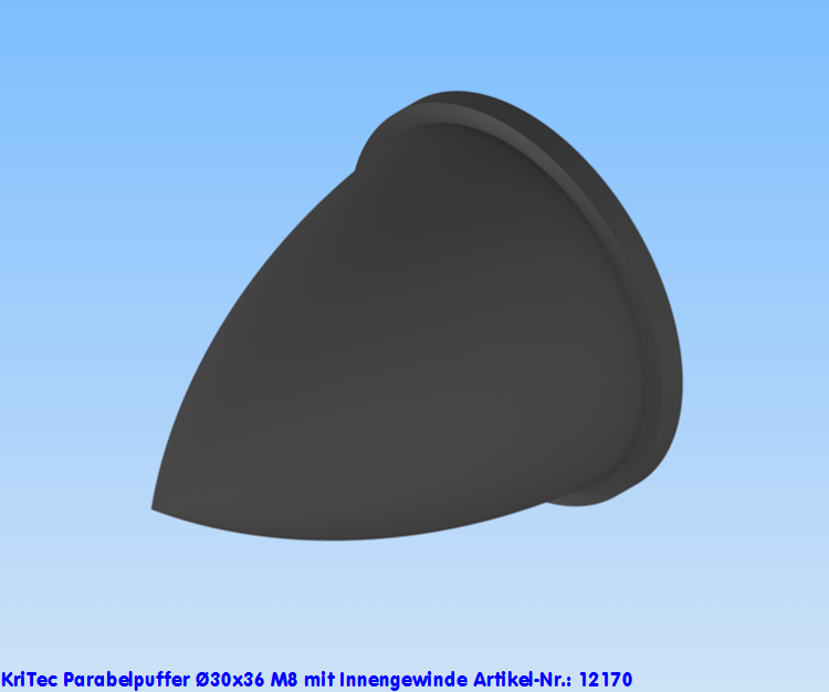 KriTec Parabel-Puffer Ø30x36 M8 mit Innengewinde