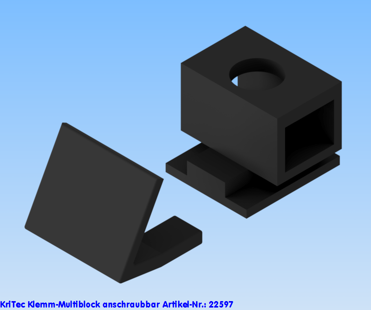 KriTec Klemm-Multiblock anschraubbar