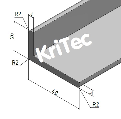 KriTec Profil M W 40x20x4 E