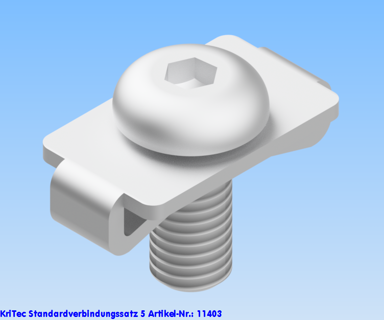 KriTec Standardverbindungssatz 5 Raster 20 verzinkt