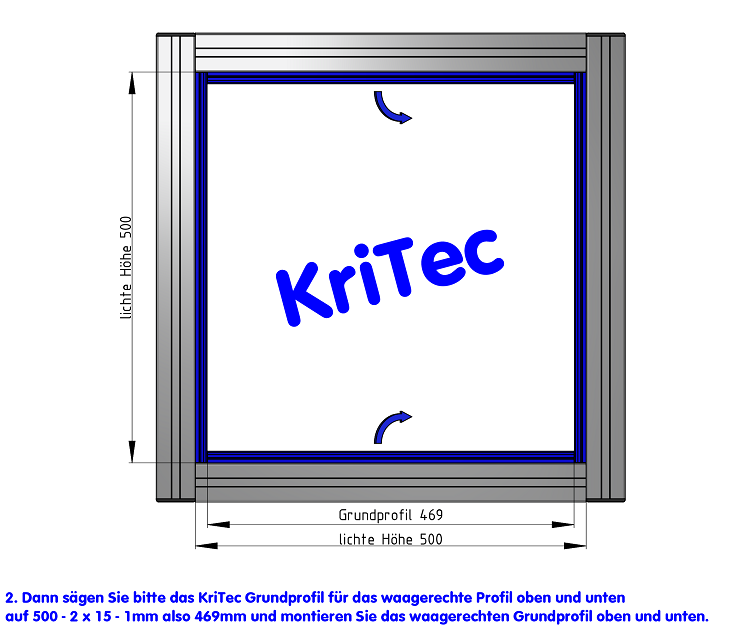 KriTec Schutzscheibenprofil 10 inkl. Clipleiste