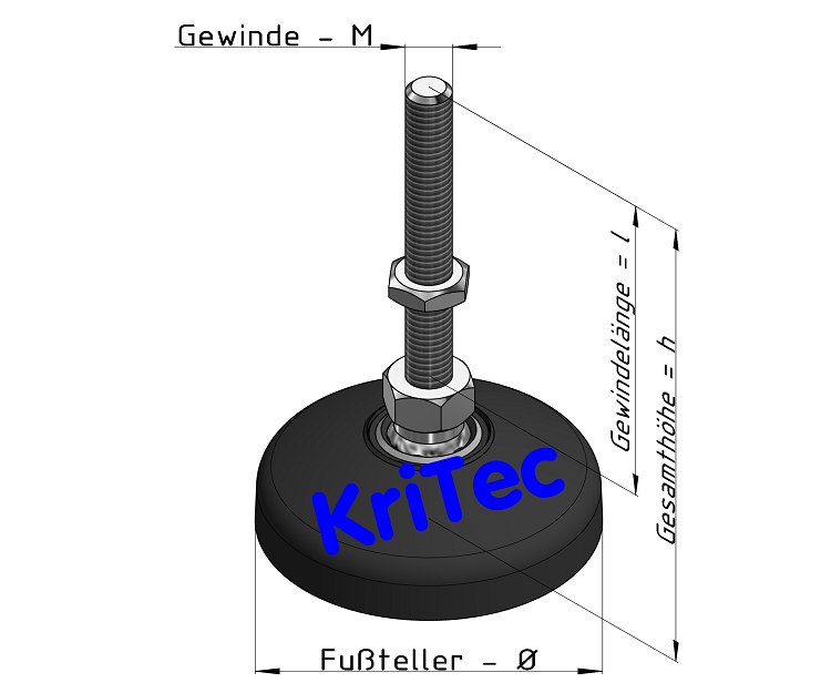 KriTec Stellfuß Zn 60
