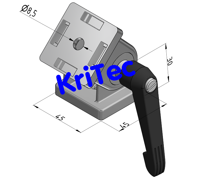 KriTec Gelenk 10 45x45 mit Klemmhebel
