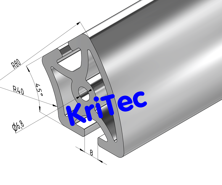 KriTec Profil 8 R40/80-45°