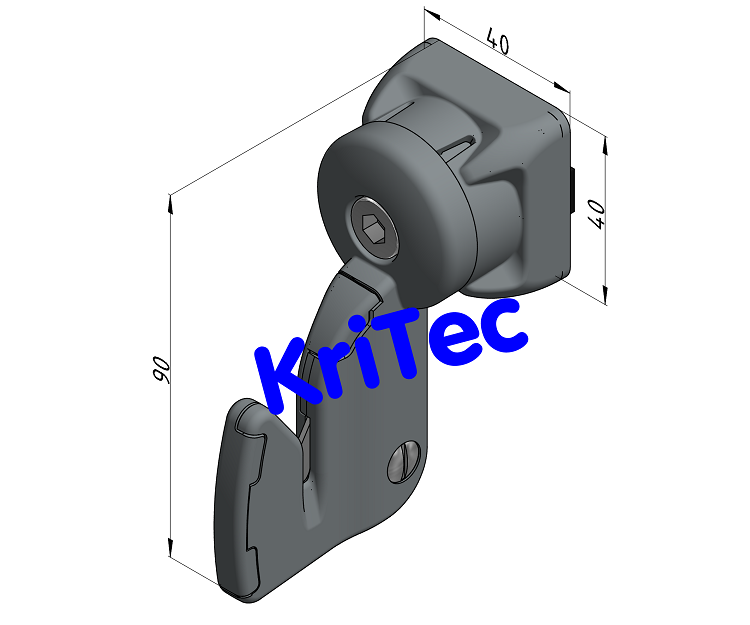 KriTec Folienschneider 8 Raster 40, grau ähnlich RAL 7042