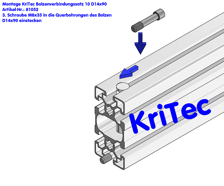 KriTec Bolzenverbindungssatz 10 D14x90