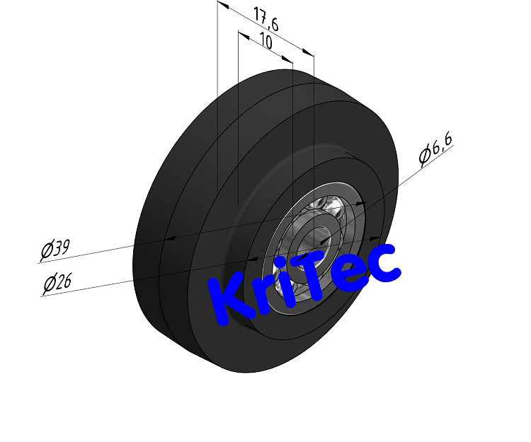 KriTec Rolle 10 PA Ø39