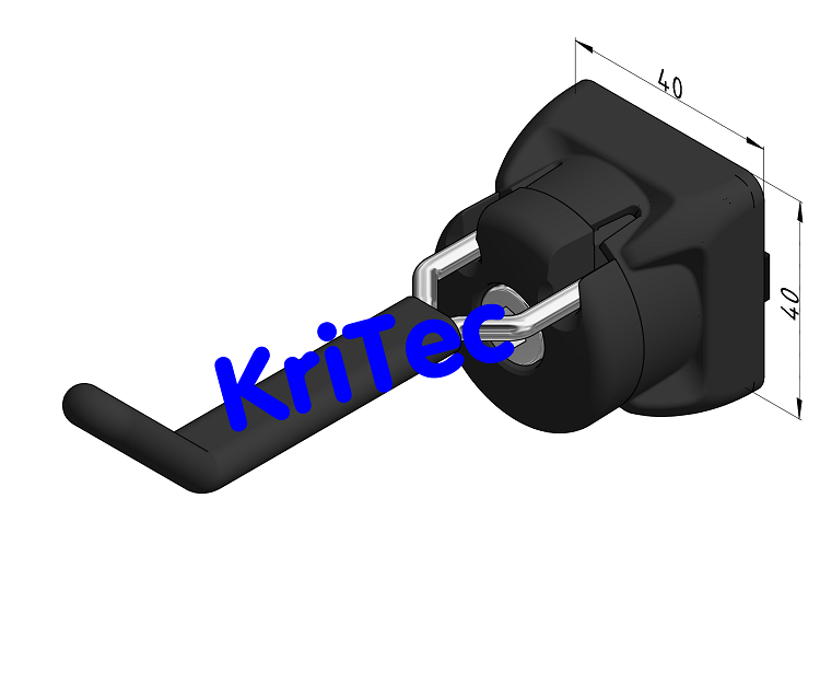 KriTec Haken 8 90x10 Raster 40, schwarz