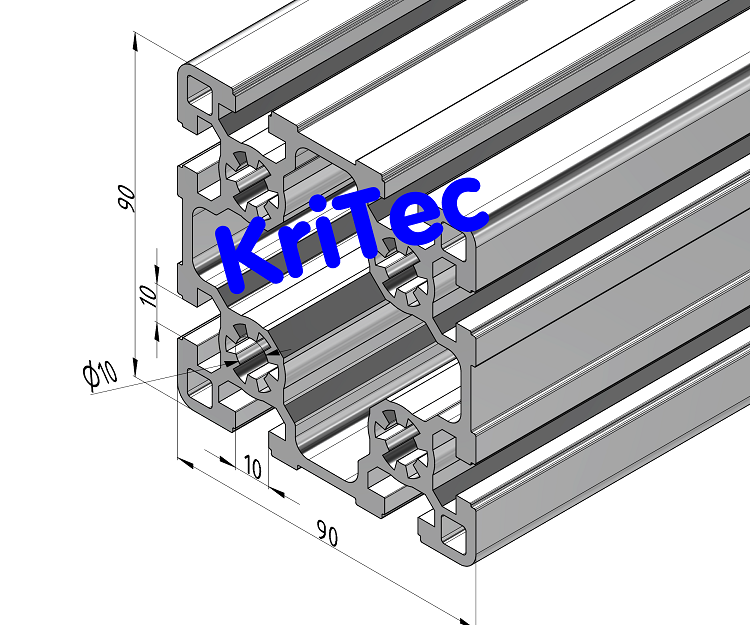 KriTec Profil 10 90x90 leicht