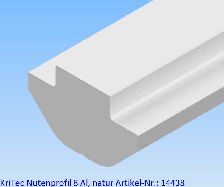 KriTec Nutenprofil 8 Al, natur