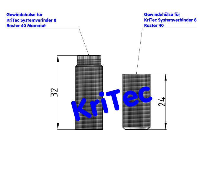 KriTec Systemverbinder 8 Raster 40