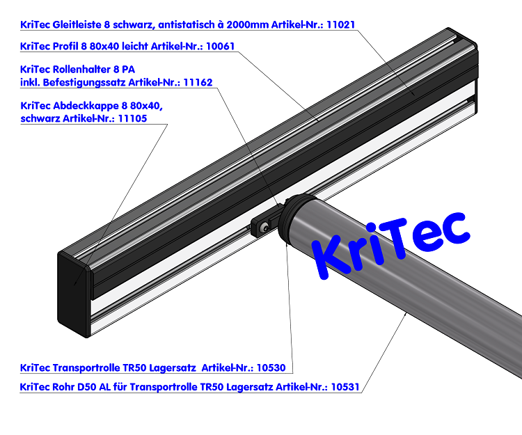 KriTec Transportrolle TR50, Lagersatz