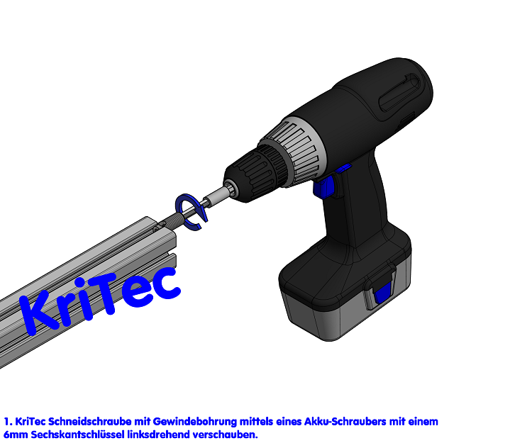 KriTec Automatik-Stoßverbindungssatz 8, VA rostfrei